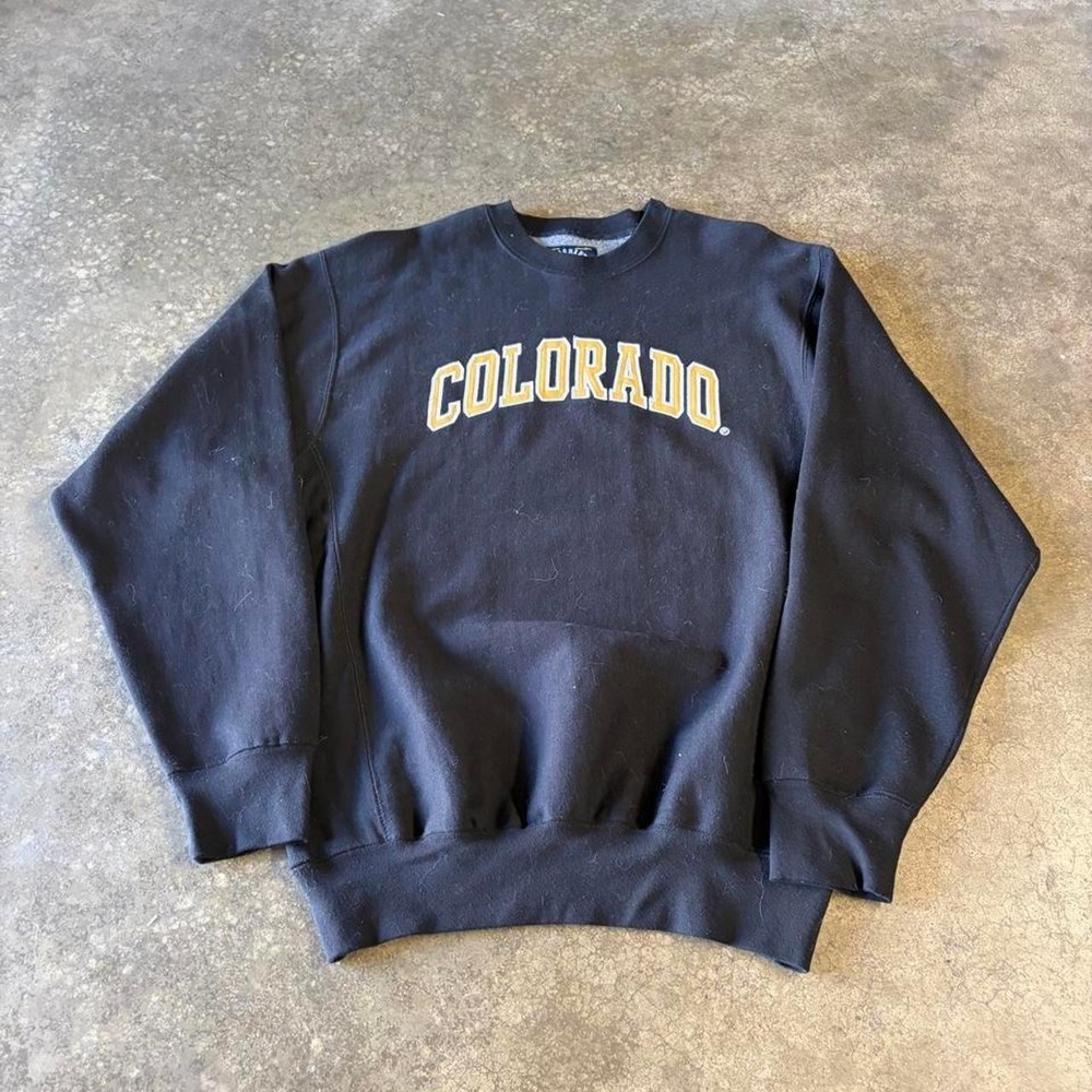 Steve & Barry's Y2K Colorado Crewneck Sweatshirt Black Men's Medium